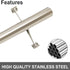 Karpevta 2FT Stainless Steel Bar Mount Foot Rail Kit for Floor &Wall