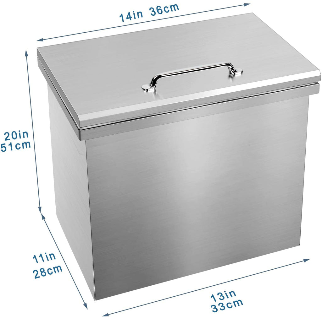 Karpevta W14D12H20 Inches Outdoor Drop-in Ice Chest with Cover