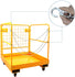 Karpevta 45x43Inches Forklift Safety Cage 1250LBS Capacity with 4 Wheels