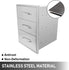 Karpevta Outdoor Kitchen Drawer with Handle W14''XD22''XH20'' Stainless Steel Triple Drawer