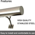 Karpevta 10FT Stainless Steel Bar Mount Foot Rail Kit for Floor