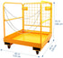 Karpevta 45x43Inches Forklift Safety Cage 1250LBS Capacity with 4 Wheels