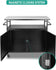 Karpevta Kitchen Island Cart Black with Stainless Steel Countertop 33.5X15X31.2 inch Storage and Towel Rack