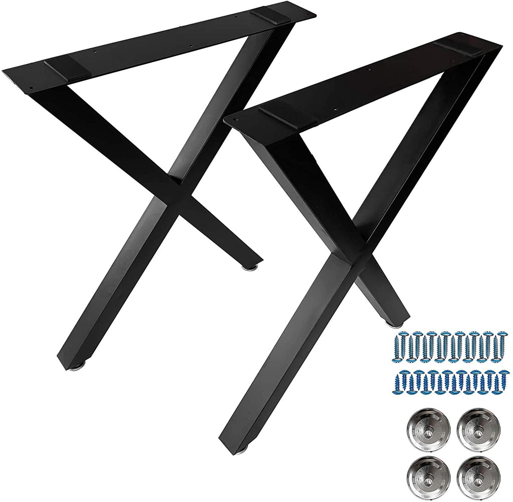 Karpevta 28H31W Inches X-Frame Set of 2 Metal Table Legs