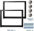 Karpevta 2PCS 28H39W DIY Black Square Metal Table Legs